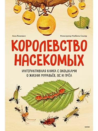 Kingdom of insects. Interactive book with windows about the life of ants, wasps and bees